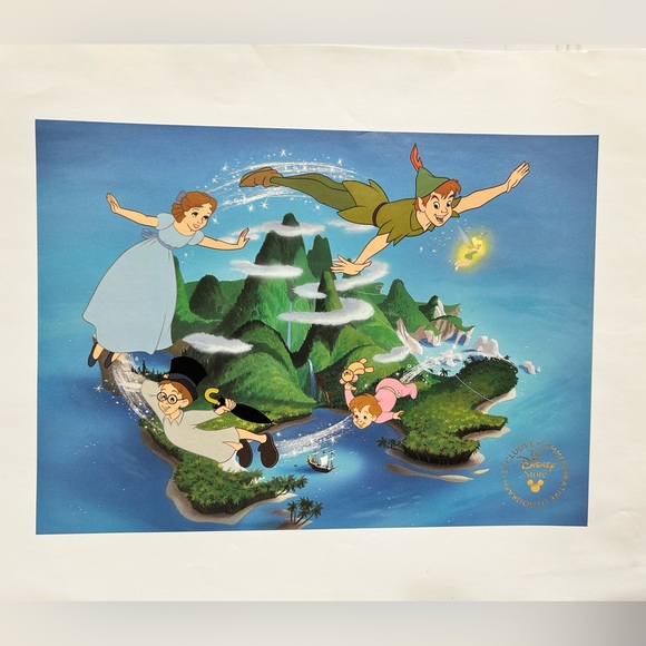 Peter Pan 1996 Disney Exclusive Commemorative Lithograph - Picture 1 of 5